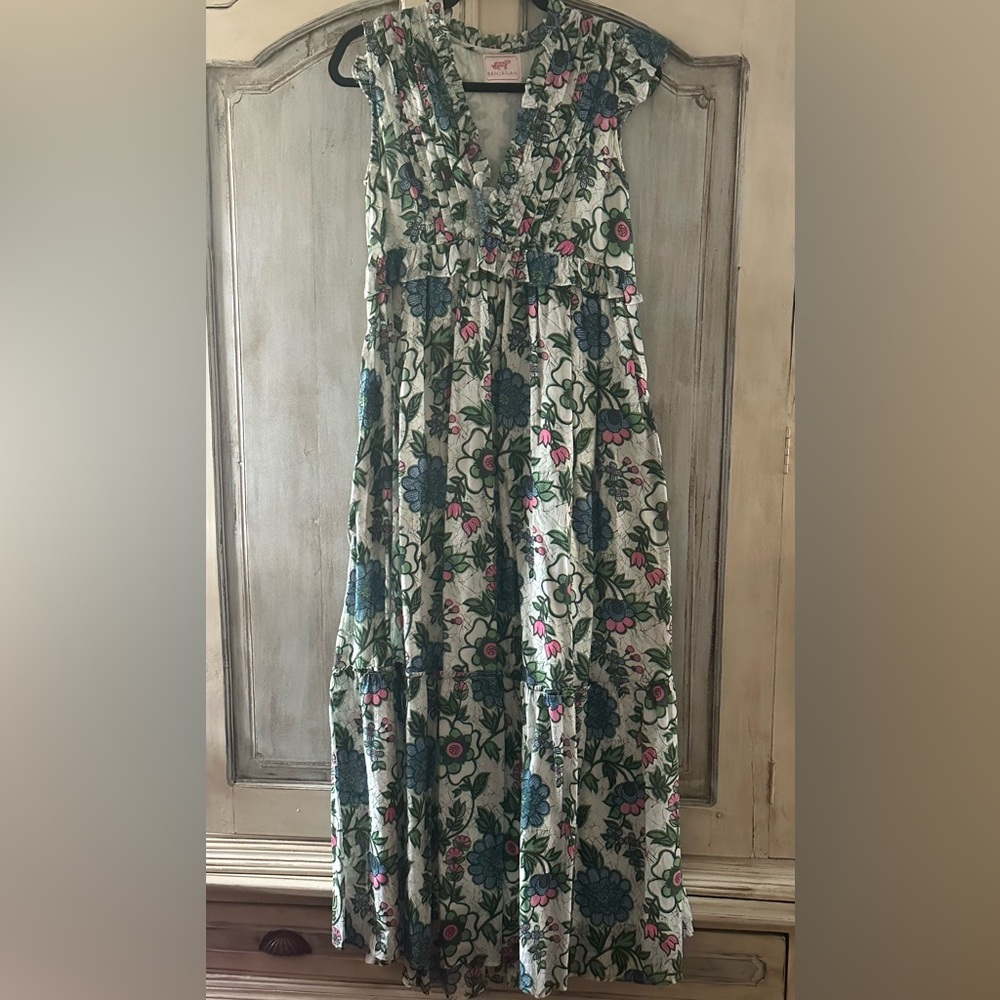 Banjanan Floral Maxi Skirt - Blue and Pink